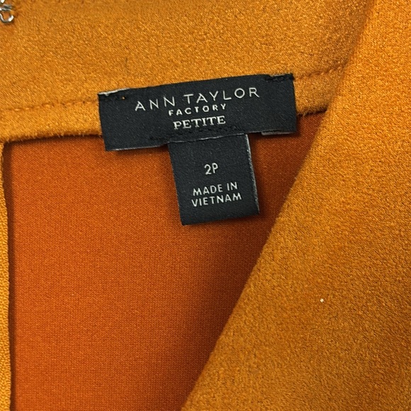 Ann Taylor Factory Orange Midi Dress - Picture 10 of 12